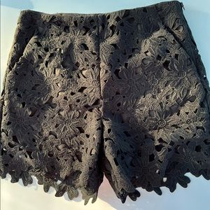 Dotti Shorts Boho Black Floral Lace size 8